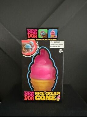NeeDoh Nice Cream Cone Squishy Toy -Pink